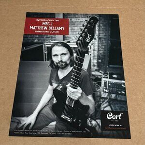 Matthew Bellamy of Muse - Cort Guitars - MBC-1 Signature - 2015 Print Ad